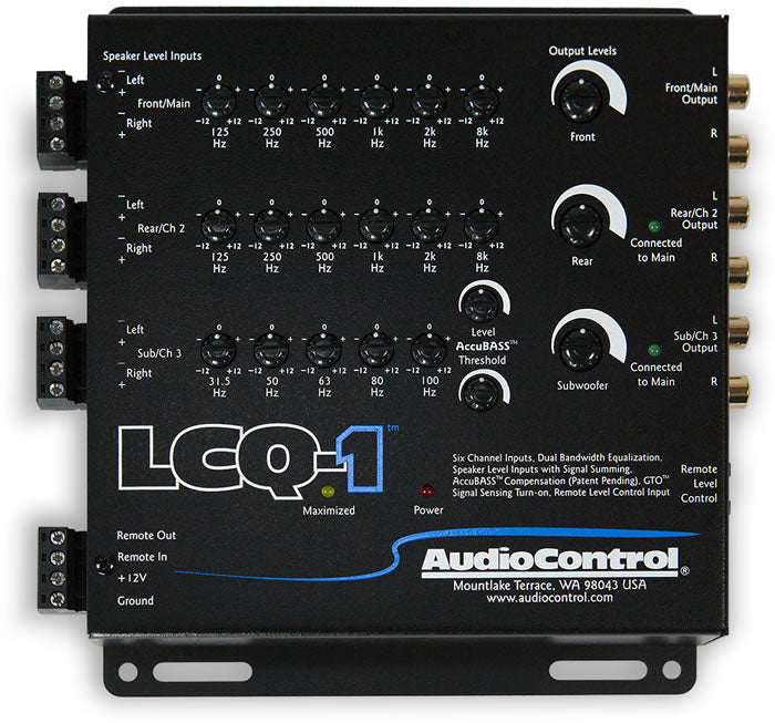 AudioControl LCQ1 6 Channel Line Output Converter with EQ and ACCUBASS by AudioControl - CarAudioStuff