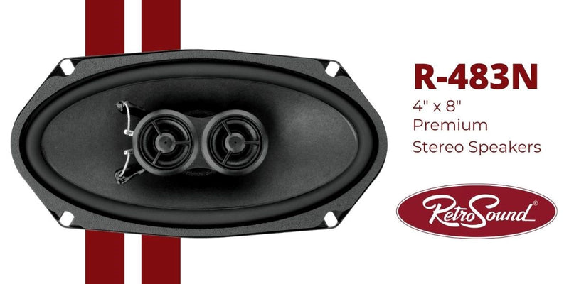 Retrosound 4 x 8" Premium Speakers for 65-68 Mustang & 66 Thunderbird R-483N