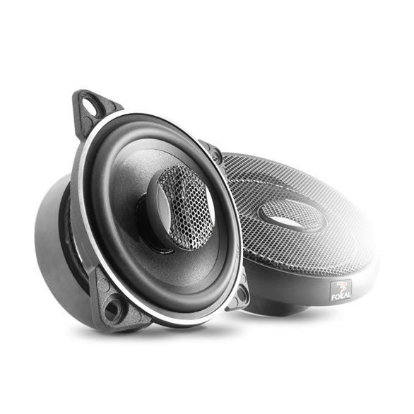 Focal PolyGlass 4 inch (10cm) 2-Way Coaxial Speaker set with Grilles - PC-100 by Focal - CarAudioStuff