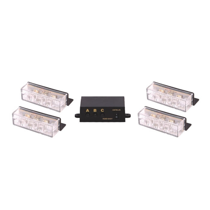 Parksafe - LED Warning Lights - 4 x 3 LED - Amber- PS603 by ParkSafe - CarAudioStuff