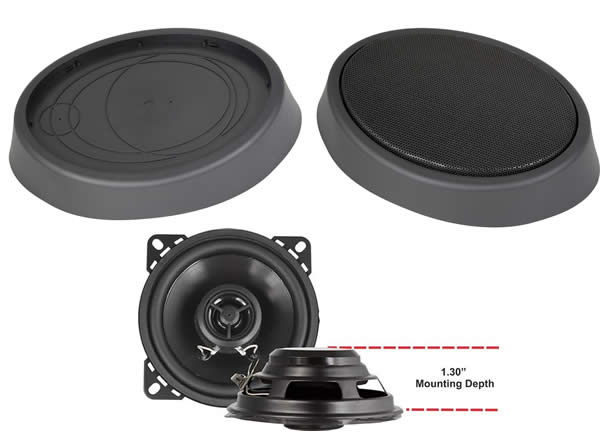 Retrosound 4.5" Coaxial Speakers With 4 x 6" Mounting Pods P4-R452N by Retrosound - CarAudioStuff