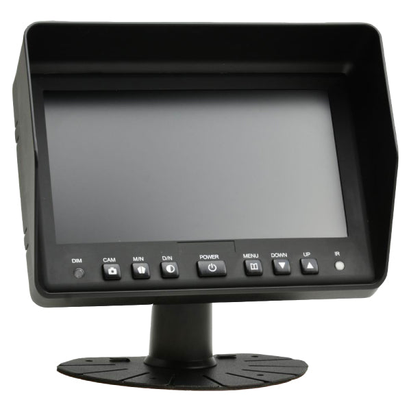 Compact Dash Mount Parking Camera 7 inch TFT Monitor 2 Inputs by Steelmate - CarAudioStuff